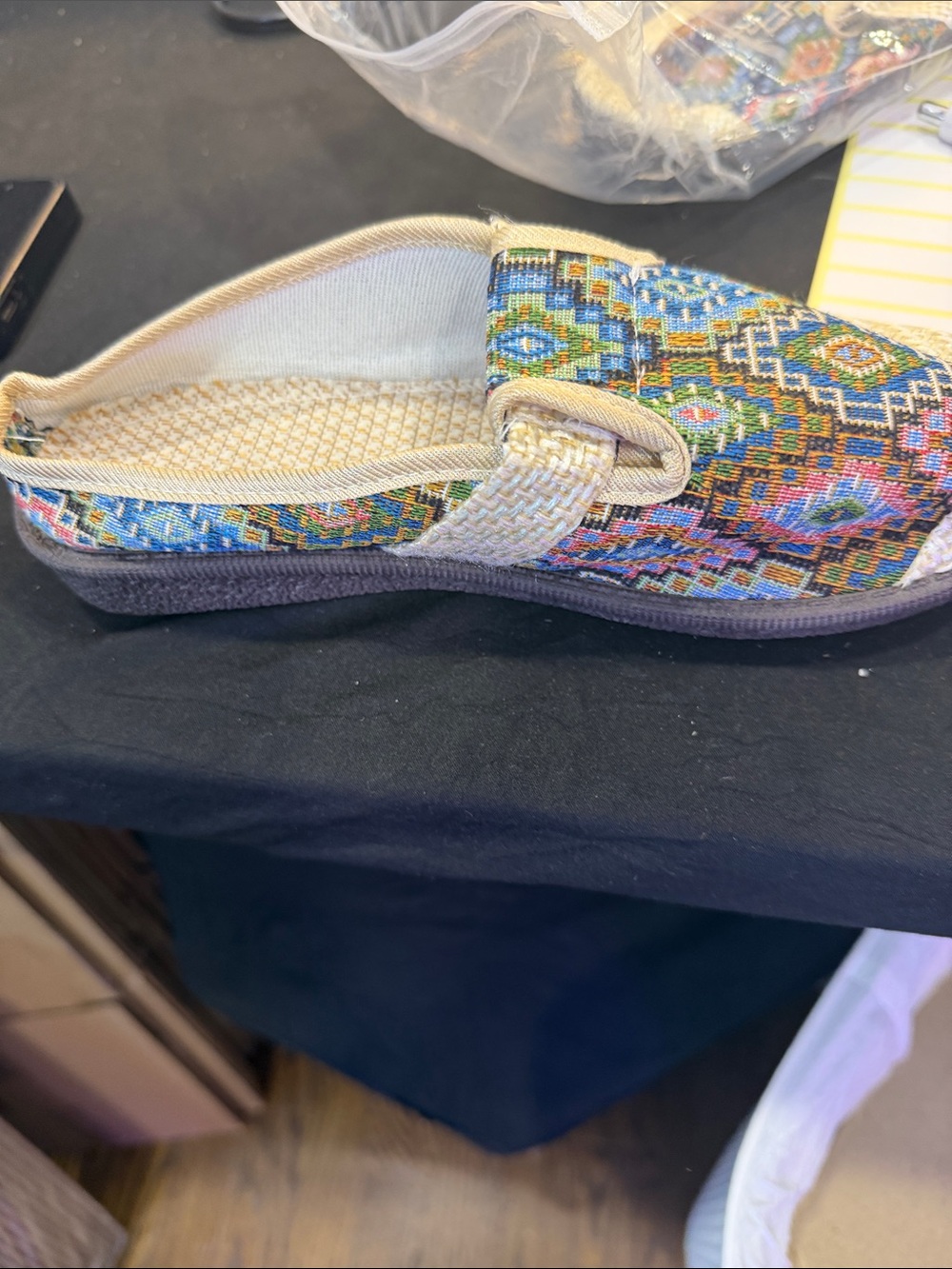 Women’s Slip-On Ethnic Patterned Casual Shoe - Multicolor
